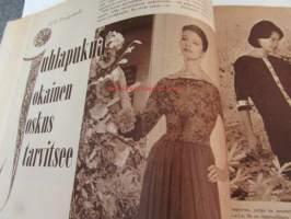 Kotiliesi 1961 nr 2, koti tarvitsee kellon, taidetohtori Aune Lindström, meidän tekee mieli ryijyä