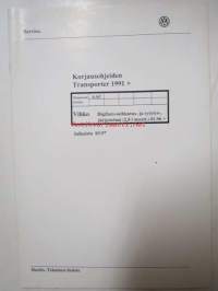 Korjausohjeiden Volkswagen Transporter 1991&gt;, Digifant-suihkutus-ja sytytysjärjestelmä (2.0 l moott.), 01.96&gt;, moottorin tunnus AAC.