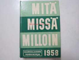 Mitä Missä Milloin 1958 MMM : kansalaisen vuosikirja