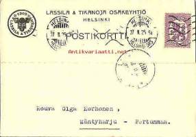 Lassila &amp; Tikanoja  Oy  firmakortti  27.2.1925      firmakuori