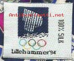 Olympiasolmio Lillehammer 1994, 100 % silk