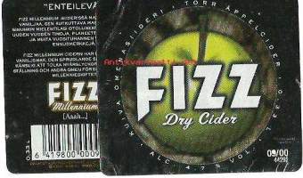 Fizz  Dry Cider  -siiderietiketti,  viinaetiketti