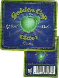 Golden Cap Cider Classic - siiderietiketti,  viinaetiketti