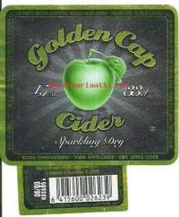 Golden Cap Cider Sparkling dry - siiderietiketti,  viinaetiketti