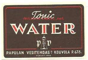 Tonic Water -   juomaetiketti