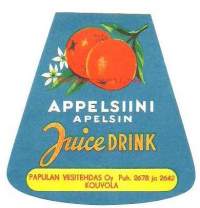 Appelsiini Juice Drink -   juomaetiketti