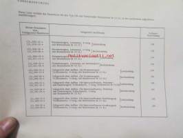 Mercedes -Benz Type 190, 10 011, Ersatzteilliste ausgabe C, Stand von juni 1959 - Spare parts list edition C, As per june 1959, subject to modifications
