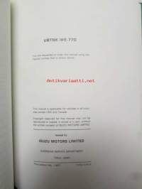 Isuzu Light-duty vehicle Workshop manual 1986 and later model, UBS series No. UB-WE-65G