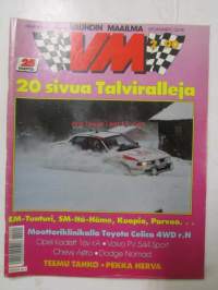 Vauhdin maailma 1990 nr 2 -mm. Ralli-EM tunturi, Ralli-SM itä-häme ja kuopio, Formula 1 kausi testiajot hämmentävät, Honda 1500 Gold Wing, Kuukauden profiili