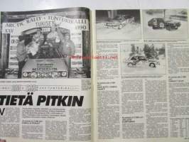 Vauhdin maailma 1990 nr 2 -mm. Ralli-EM tunturi, Ralli-SM itä-häme ja kuopio, Formula 1 kausi testiajot hämmentävät, Honda 1500 Gold Wing, Kuukauden profiili