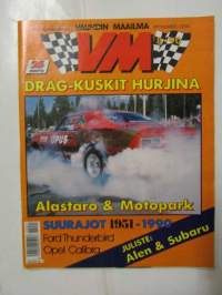 Vauhdin maailma 1990 nr 8 -mm. Drag SM, Le Mans 24, Formula 1 Kanada ja Mexiko GP:t, Trial-MM Suomi, Gilera SP 01, Opel Calibra, Truck-EM Mantorp, ALfa 164 16V,