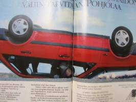 Vauhdin maailma 1990 nr 6 -mm. Ahveniston PM/SM Rata, Tallinnan Ralli, F1 Englanti, Ralli-MM Korsika, American Car show, Zender vision 3, F3000 kisavene,