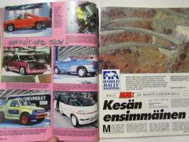 Vauhdin maailma 1990 nr 3 -mm. Mp-90 näyttely, Detroit Auto Show, Paris-Dakar, Ford Cosford 4WD, BMW K1, Vene-90 näyttely, Kuukauden profiili Petsku Jahn, Toyota