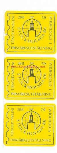 Internationell Frimärksutställing i Stockholm 1979 - kirjeensulkija 3 kpl:n erä