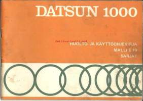 Datsun 1000 huolto- ja käyttöohjekirja  malli E 10 sarjat 1974
