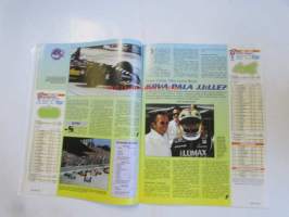 Vauhdin maailma 1998 nr 7 -mm. suomalaiset rallimiehet asvaltilla, Channel 4 ralli, CART madison, West Allis ja Detroit, Rata-SM Alastaro, Helio Castrio-Neves,
