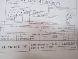 Wille 655c varaosaluettelo, reservdelskatalog, spare parts list, valmistenumerosta 119001 eteenpäin, tillverkningsnummer, production number