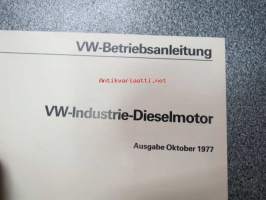 Volkswagen-Industrie-Dieselmotor 068.2 Betriebsanleitung -teollisuusmoottorin käyttöohjekirja saksaksi
