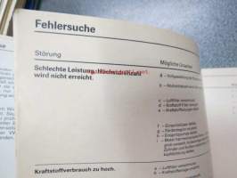 Volkswagen-Industrie-Dieselmotor 068.2 Betriebsanleitung -teollisuusmoottorin käyttöohjekirja saksaksi