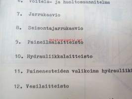 Schörling Waggonbau - käsikirja yleiskonelaustaa ja M-TTV IIn rakennetta varten (lakaisukone - käyttöohjekirja)