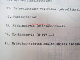 Schörling Waggonbau - käsikirja yleiskonelaustaa ja M-TTV IIn rakennetta varten (lakaisukone - käyttöohjekirja)