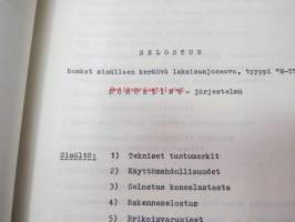 Schörling Waggonbau - käsikirja yleiskonelaustaa ja M-TTV IIn rakennetta varten (lakaisukone - käyttöohjekirja)