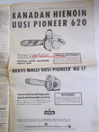 Koneviesti 1962 nr 5 -mm. Viljakuivurit  1962 toimintaperiaatteet kuvakatsauksena, Kolme &quot;kovaa&quot; keksintöä kivenraivausvaunu, vetolaite ja pinotavaran