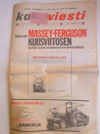 Koneviesti 1963 nr 1 -mm. Jälleen uusi traktoripuimuri, Koneellinen juonto Amerikan metsätöissä, He tekevät teille koneviestin 1963 varsinaisia toimittajia