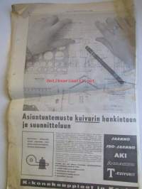 Koneviesti 1963 nr 4 -mm. Kokoteloja autorenkaiden kulutuspinnoista, Salaojitusta helmikuun hangissa, Uusi Sampo tehdas poriin, Pyörätraktori metsätöissä,