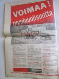 Koneviesti 1963 nr 6 -mm. Oksimiskone jonka väitetään korvaavan 10-12 miestä, Kultasepästä kuivurin valmistajaksi, Fordson-traktoreiden kevättyökoneet aurat