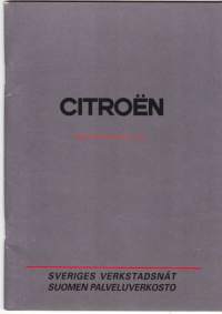 CITROEN - Sveriges Verkstadsnät / Suomen palveluverkosto. 1993.