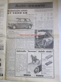 Koneviesti 1963 nr 15 -mm. Suomen suurin leikkupuimuri, Kesän maatalousnäyttelyistä, Ostaisinko auton vähittäismasullam, Henkilöautot 8000-10000, Hitsauksen