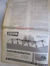 Koneviesti 1963 nr 14 -mm. Traktori uutuuksia markkinoille Fordson traktorisarja Massey Ferguson-30 Raskaansarja Valmet traktori, Perunamaan hoitokoneet,