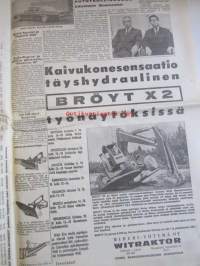 Koneviesti 1964 nr 19 -mm. Volvo täydentää mallivalikoimaansa, korsirehujen varastointiratkaisu, New Yorkin Maailmannäyttely, Perunaviljelijän omavastuu,