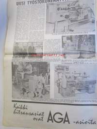 Koneviesti 1964 nr 13 -mm. Yhdistelmäkone mallia Orimattila, Voimakas ja nopea teollistuminen luonteenomaista Ruotsin elinkeinoelämälle, Suomalainen