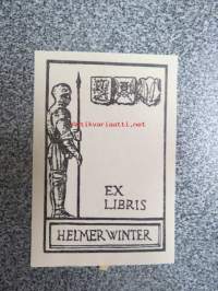 Ex Libris Helmer Winter -kirjanomistajan merkki