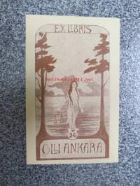 Ex Libris Olli Ankara -kirjanomistajan merkki