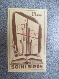 Ex Libris Soini Sirén -kirjanomistajan merkki