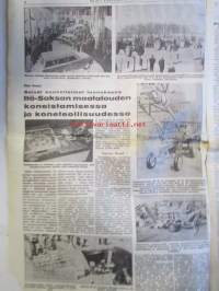 Koneviesti 1964 nr 12 -mm. Selvät suunnitelmat Itä-Saksan maatalouden koneistamisessa, Tehokasta sadetustekniikkaa, Salaojaptkiston suojaamisesta, Oikea