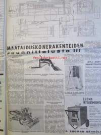 Koneviesti 1964 nr 12 -mm. Selvät suunnitelmat Itä-Saksan maatalouden koneistamisessa, Tehokasta sadetustekniikkaa, Salaojaptkiston suojaamisesta, Oikea