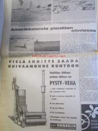 Koneviesti 1964 nr 16 -mm. Uusia tuloksia USA:n salaojatutkimuksista, Viljakuivurit 1964 Tekniset tiedot, Viilukierukka - uusi muokkausväline, Rautatiet tehostavat