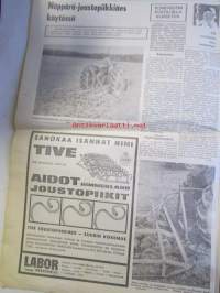 Koneviesti 1964 nr 16 -mm. Uusia tuloksia USA:n salaojatutkimuksista, Viljakuivurit 1964 Tekniset tiedot, Viilukierukka - uusi muokkausväline, Rautatiet tehostavat