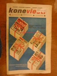 Koneviesti 1969 24-25 sis mm.Bedfordin pakettiautot.Traktorilumilinkoja.Moottorikelkat kuvat/tiedot.Traktorin lumi ja kitkaketjut.Sisällysluettelo 1969 ym