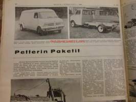 Koneviesti 1969 24-25 sis mm.Bedfordin pakettiautot.Traktorilumilinkoja.Moottorikelkat kuvat/tiedot.Traktorin lumi ja kitkaketjut.Sisällysluettelo 1969 ym