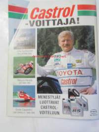 Vauhdin maailma 1994 nr 3 -mm. Formula 1 1994 kausi teamit ja F1 kypärätaiteilija mike Fairholme, F1 matlaopas ja lukijakisa, Käyttötesti 50000 Citroen ZX SP3