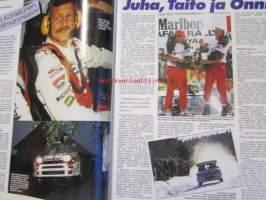 Vauhdin maailma 1994 nr 1 -mm. JJ Lehdon Benettonin ja Mika Häkkisen McLaren testit, Salosen Citroen ZX Rallye Raid - Salosen dyynitykki, Coupe Fiat, Porsche 911