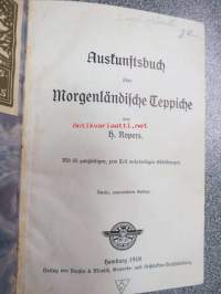 Auskunstsbuch über Morgenländische Teppiche -itämaisia mattoja, 53 kuvasivua