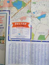 Gulf / Meropolitan Boston and cape cod, Tourgide Map and Boston street Map.