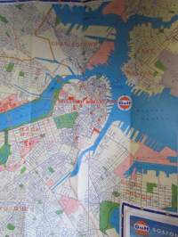 Gulf / Meropolitan Boston and cape cod, Tourgide Map and Boston street Map.