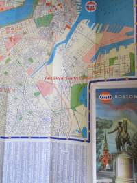 Gulf / Meropolitan Boston and cape cod, Tourgide Map and Boston street Map.